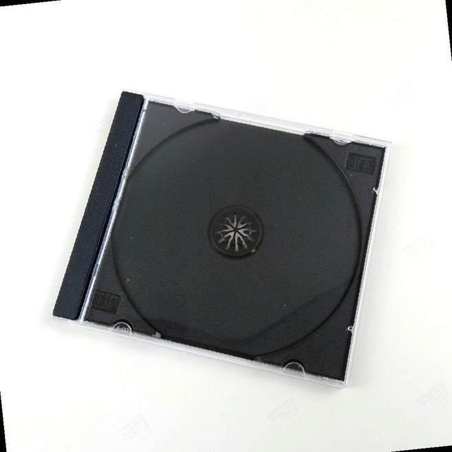 검정 블랙 공CD DVD 블루레이 케이스 앨범 백업 보관함. 음악 게임 영화 CD 앨범 디스크 정리 수납 박스, 1개
