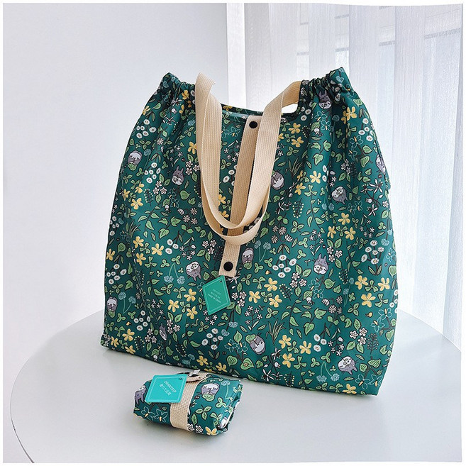 《小日子家居館》日本可折疊環保購物袋 卡通可愛輕便 大容量女單肩 ins風