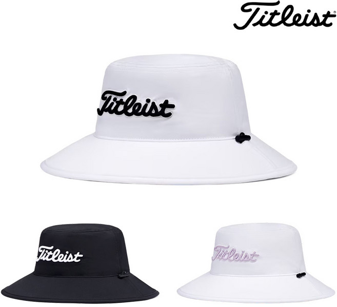 골프(Golf)타이틀리스트 정품 우먼스 스트링 버킷 Women's String Bucket TH23WSBK, White/Vintage BLue
