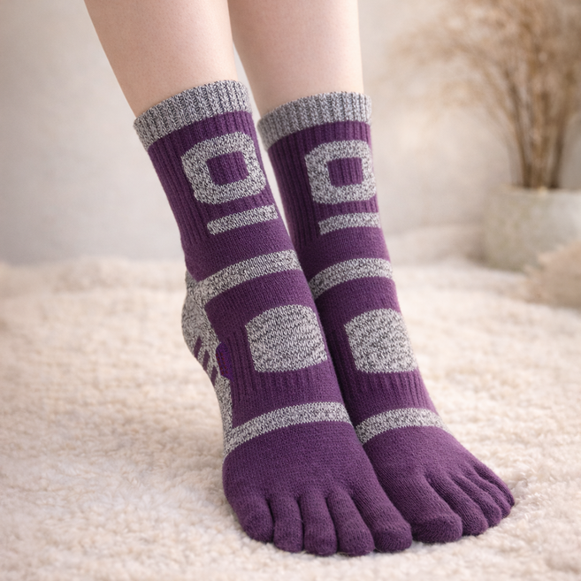 셀마운틴 여자 발가락양말 겨울 두꺼운 쿠션 스포츠 5켤레