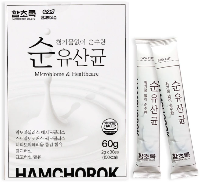 함초록 첨가물없이 순수한 순유산균 30p, 60g, 1개 - 쿠팡