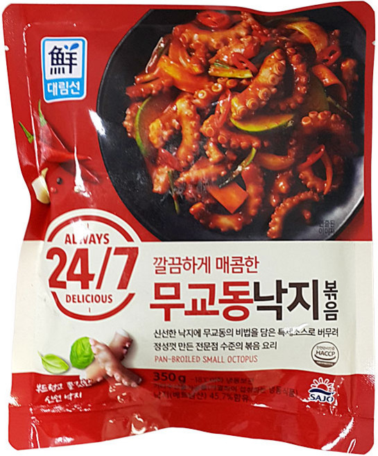 5분마켓 대림 무교동낙지볶음 해물볶음 캠핑요리, 350g, 6개