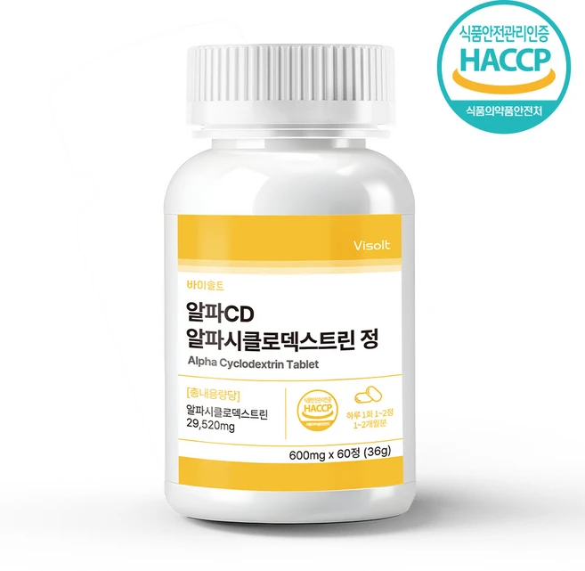 바이솔트 알파CD 알파시클로덱스트린 정 HACCP, 1개, 60정 - 쿠팡