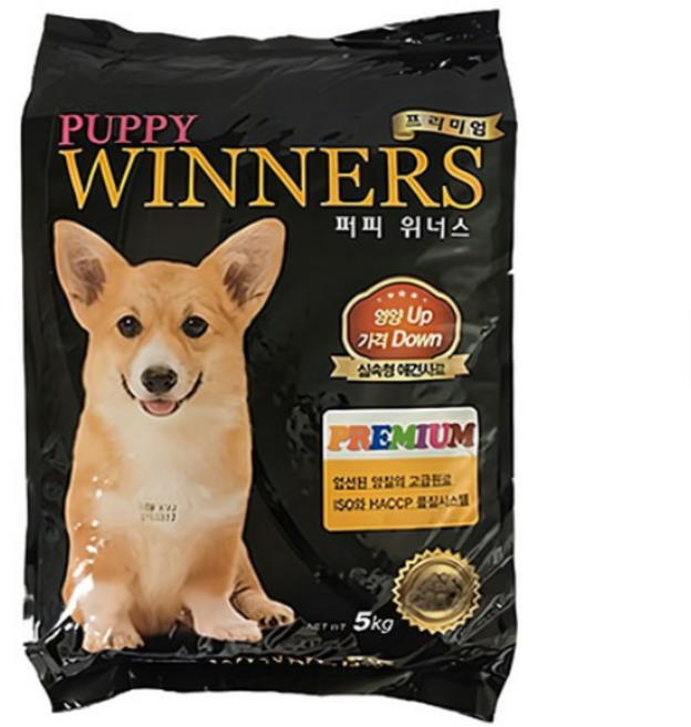 사조동아원 프리미엄 퍼피 위너스 건식사료, 곡물, 5kg, 4개
