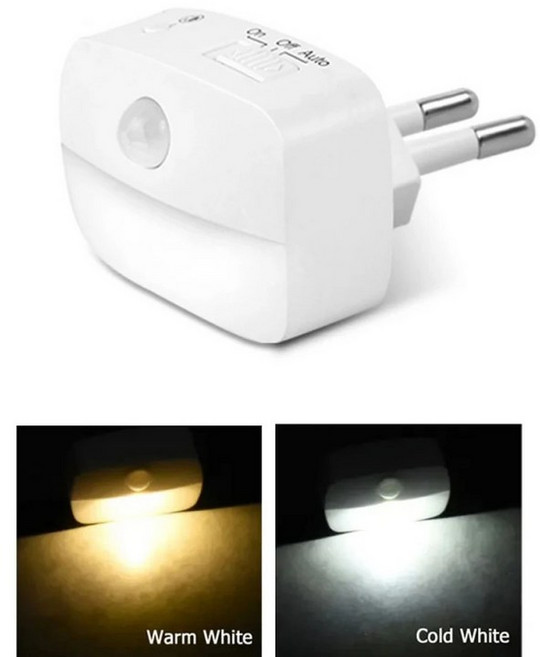 슬림 인테리어 실내외 스마트 모션 센서 야간 침실 복도 계단 주방 무드등 LED 벽등, 1개