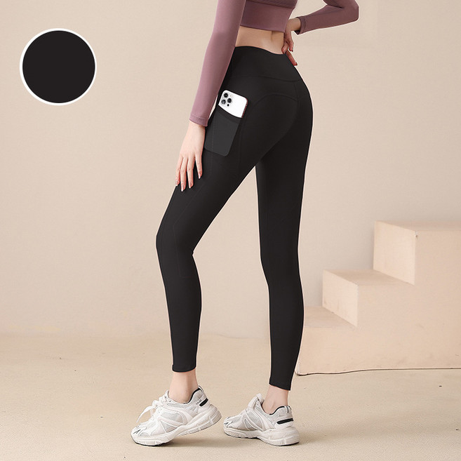 여성용 하이웨스트 노Y존 힙업 9부 레깅스 요가 필라테스 운동복 일상복 슬림소녀