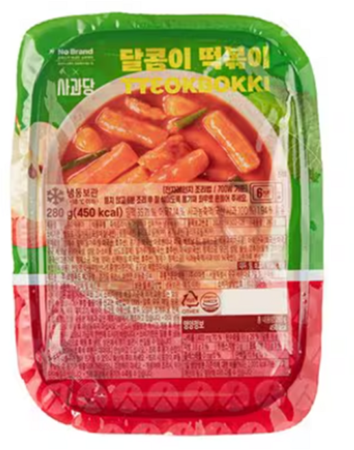 노브랜드 X 사과당 달콤한 떡볶이 냉동 수량, 280g, 4개