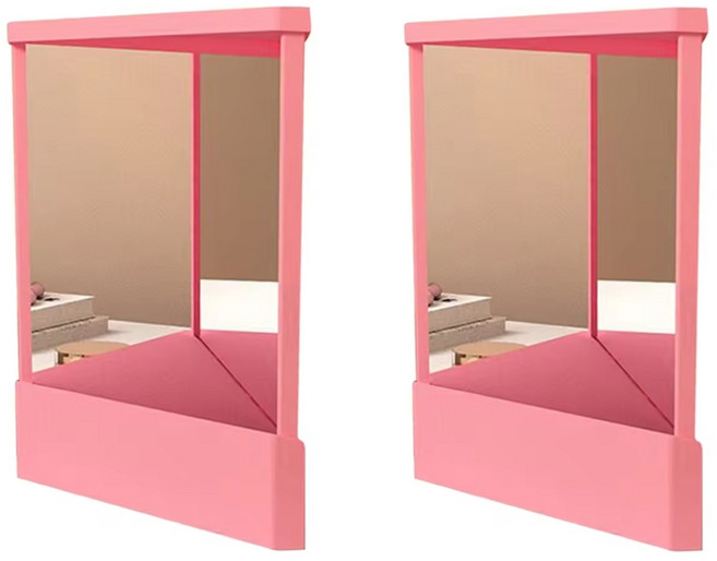 털보몰 남이보는 내얼굴 좌우 무반전 거울, 핑크, 2개