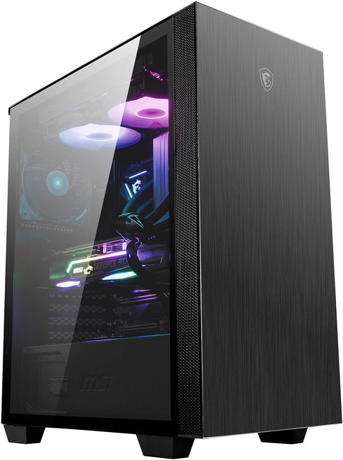 MSI MPG SEKIRA 100P2 미들 타워 PC 케이스 슬라이딩 강화 유리 CS8222, 1개