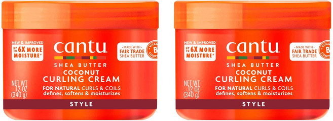 칸투 시어 버터 코코넛 컬링 크림, 340g, 2개