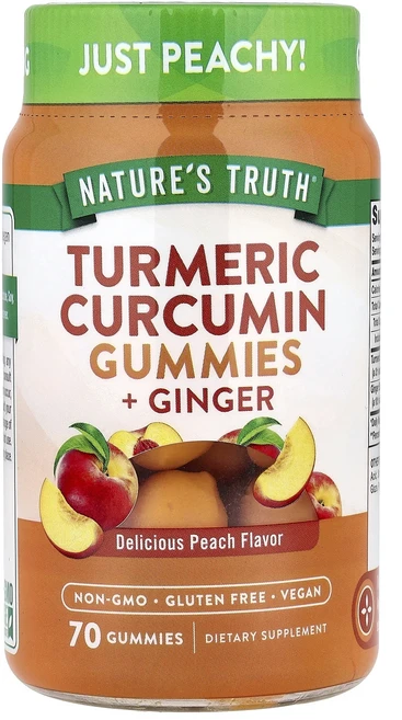 헁복하고 건강하세요 Nature's Truth 강황 커큐민 + 생강 천연 복숭아 맛 베지 구미젤리 70개 늘 챙기셔야합니다, NaturesTruth강황커큐민생강천연복숭아맛베지구미젤 - 쿠팡