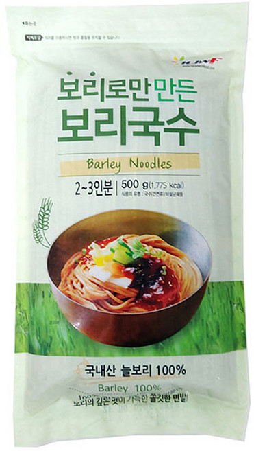 효자원식품 100% 보리로만 만든 보리국수 (500g), 500g, 1개