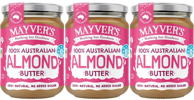 메이버스 호주산 무설탕 아몬드 버터, 3개, 240g