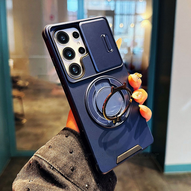 三星 手機殼 旋轉支架 推窗全包保護
