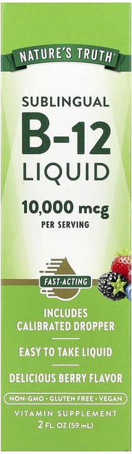 네이쳐스트루스 설하 B-12 내추럴 베리 10000mcg 59ml, 2개, 59.147ml - 쿠팡