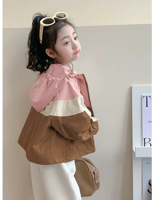 에이치제이 아동 바람막이 초등 여아 키즈 간절기 후드 점퍼 어린이 유아