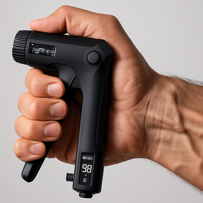 리브포스 강도조절 자동카운팅 5~60kg 악력기, 블랙, 1개