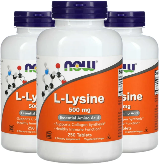 NOWFOOD 나우푸드 L-라이신 아미노산 500mg 250정 엘라이신 X 3EA, 3개 - 쿠팡
