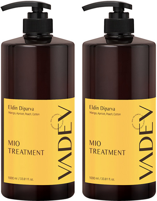 바디브 헤어 트리트먼트 1000ml 대용량 미용실 단백질 헤어팩 LPP 극손상 복구 손상모 엘딘디파르바향, 1L, 2개