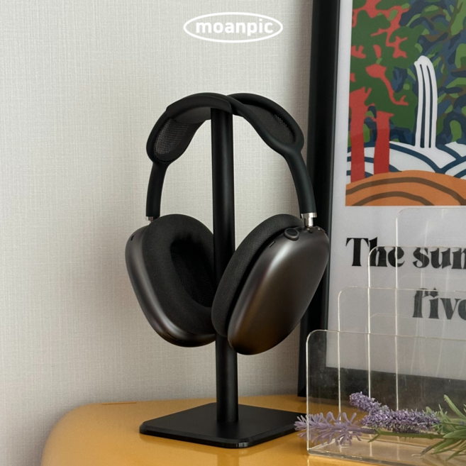 모앤픽 오브제 헤드셋 스탠드 거치대, 블랙