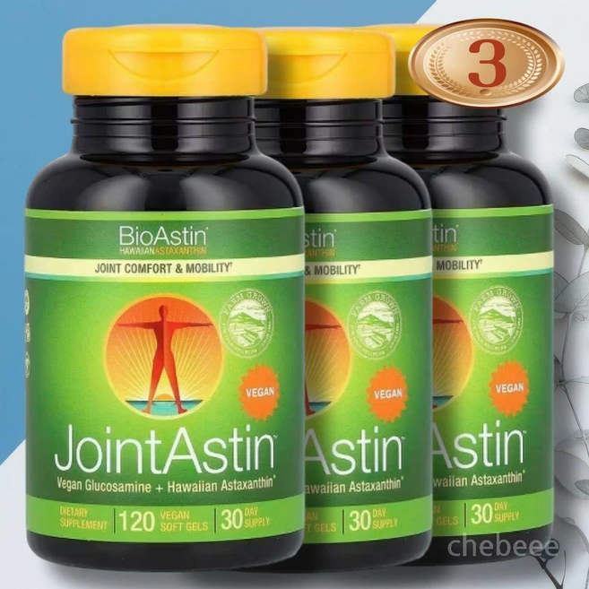뉴트렉스하와이 조인트아스틴 아스타잔틴 120정 3병 D 글루코사민 아마씨 오일 - 쿠팡