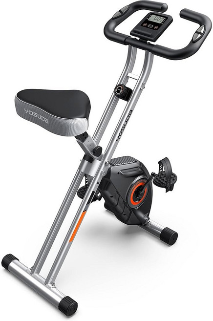 요수다 접이식 운동 자전거 - 홈 헬스장 운동을 위한 고정식, Classic Folding Exercise Bike, 1개