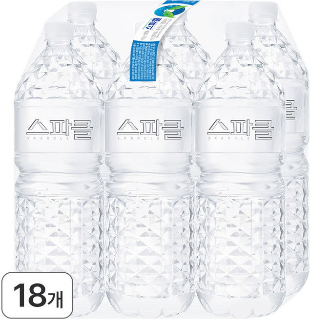 스파클 생수 무라벨, 2L, 18개