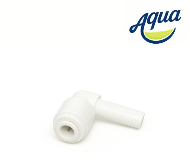 AQUA 6mm(1/4) 정수기 호스 원터치 피팅 스템 6mm(1/4STEM) 엘보 L피팅, 1개, (6mm)스템엘보(1/4STEM)