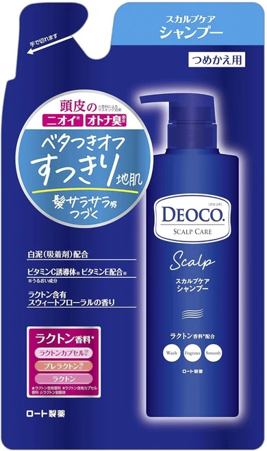 ROHTO 데오코 두피케어 샴푸 리필용 370ml 118166, 1g, 1개 - 쿠팡