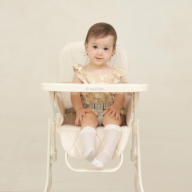 라이트 하이체어 유아식탁의자 아기의자, 베이지