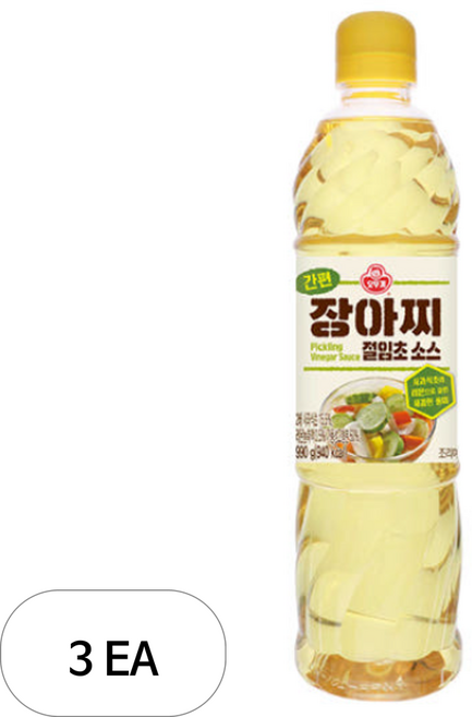 오뚜기 간편 피클초, 900ml, 3개
