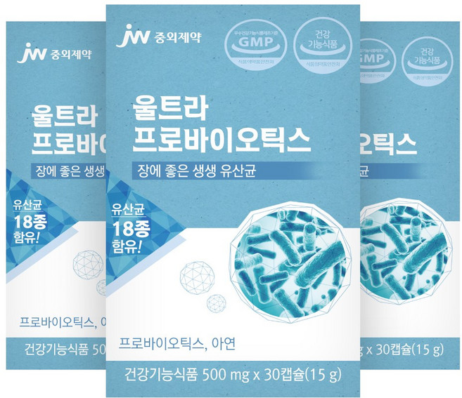 JW중외제약 울트라 프로바이오틱스, 30정, 3개