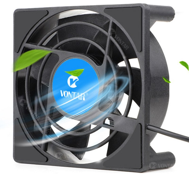 VONTAR-C1 냉각 팬 안드로이드 TV 박스 셋톱 무선 조용한 저소음 쿨러 DC 5V USB 전원 라디에이터 미니 80x, CHINA_C1 mini fan, 01 C1 mini fan, 01 CHINA