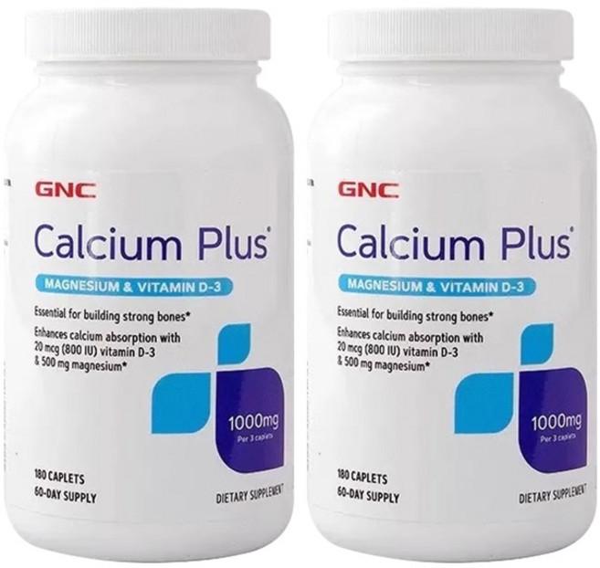 GNC 칼슘 플러스 1000 마그네슘 (캐플렛) Calcium Plus 1000 with Magnesium, 1개, 360정