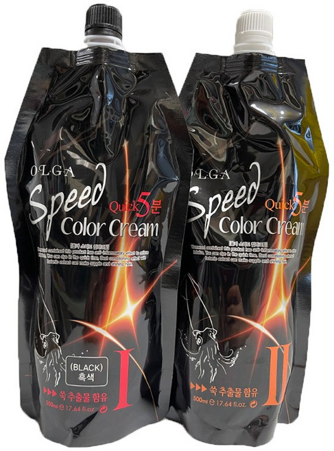 올가 퀵 5분 오징어먹물 염색약 500g, 블랙, 1개