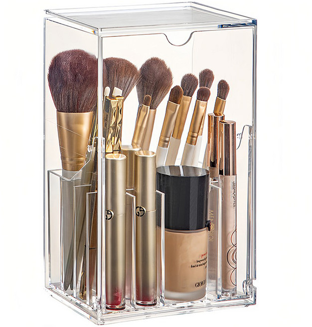 YEAAYE 심플 다기능 화장품 브러시 정리대 HZ015, 1개, 클리어