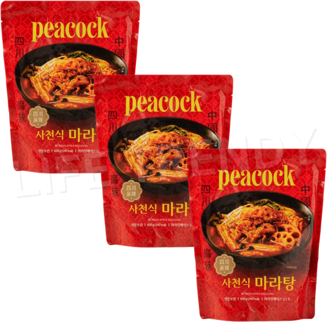 피코크 사천식 마라탕 고수용, 3개, 600g