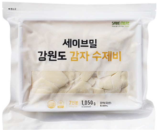 강원도 감자 수제비 반죽 생지 (1팩 7인분) / 생반죽 쫄깃한 식감, 1.05kg, 3개