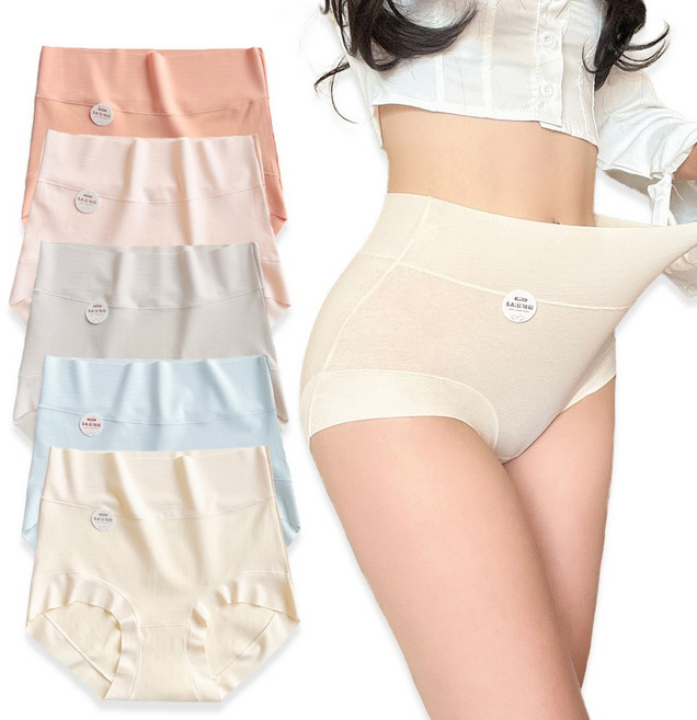 센스베이직 여성 편한 노라인 하이웨스트 면 팬티 5종
