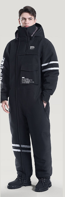 리버폭스 오토바이 겨울 라이더 방한복 플러스 벨벳, 프리미엄 블랙