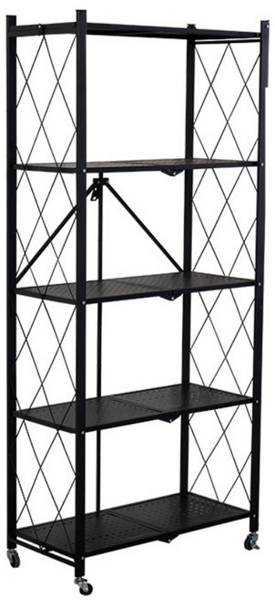 선반 수납선반 철제 접이식 폴딩 다용도 무볼트 원터치 4단, 화이트