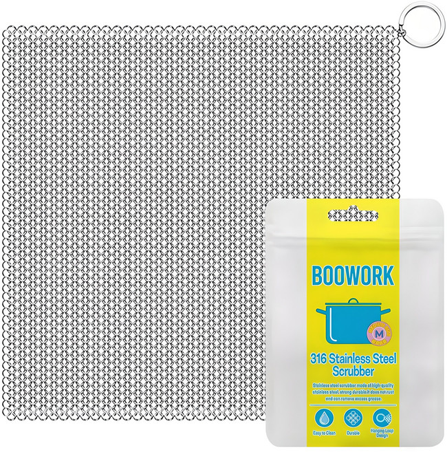 부워크 316L 스테인리스 링 철수세미 일반세척용, 1개, 1개입