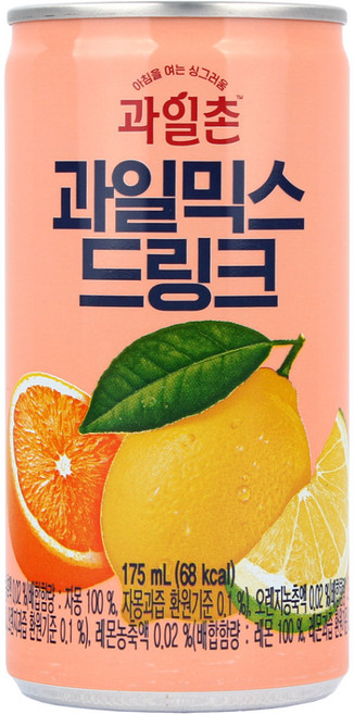 해태 과일촌 과일믹스 드링크 (175ml x 60캔), 60개, 175ml