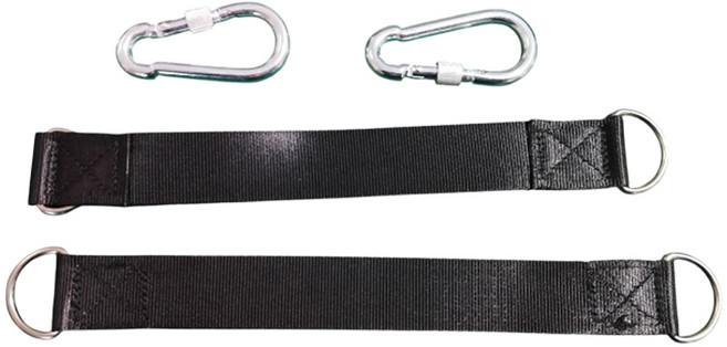 오드헬시 1+1 턱걸이스트랩 스트랩 철봉스트랩 고급 카라비너, 1세트, 블랙