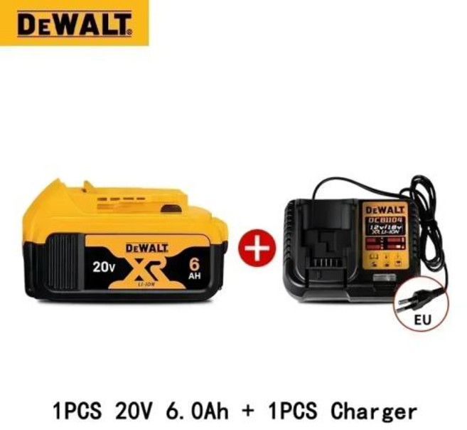 정품 Dewalt 배터리 충전식 리튬 이온 배터리 DCB115 DCB118 Dewalt 도구 배터리 Dewalt DCB1104 충전기 20V 6AH, 03 03 6AH X1 charger X1