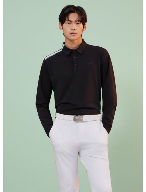 볼빅 어패럴 남성 남성 미니PQ 긴팔 카라 티셔츠 VOTSP991 BK