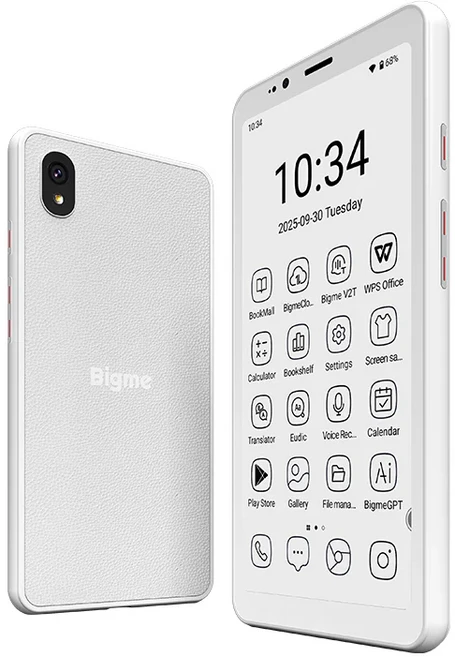 Bigme Hibreak S 5.84인치 e-잉크 전자책 리더 눈에 편한 전자책 6+128GB 안드로이드 14 OS 전자종이 리더 4G 통화 기능 탑재, 흑백 전자 잉크 디스플레이 BW, 1개