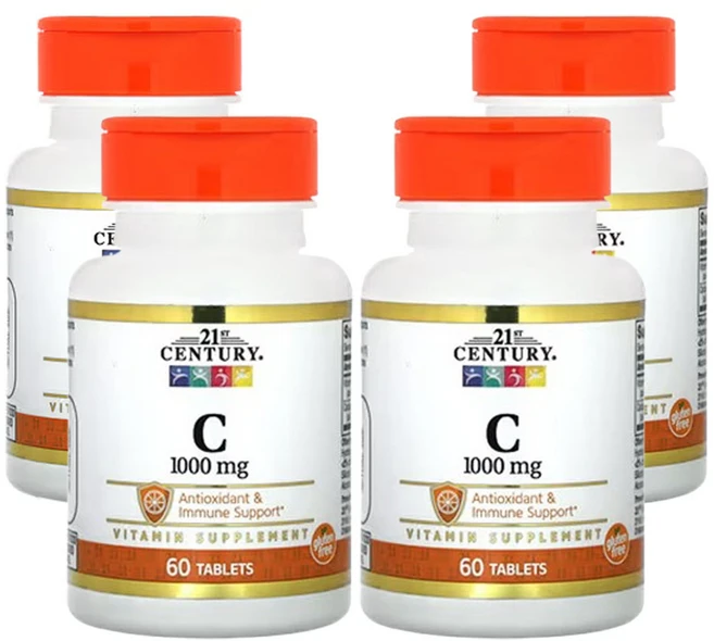 21세기센츄리 비타민 C 1 000mg 60정, 4정, 4개 - 쿠팡