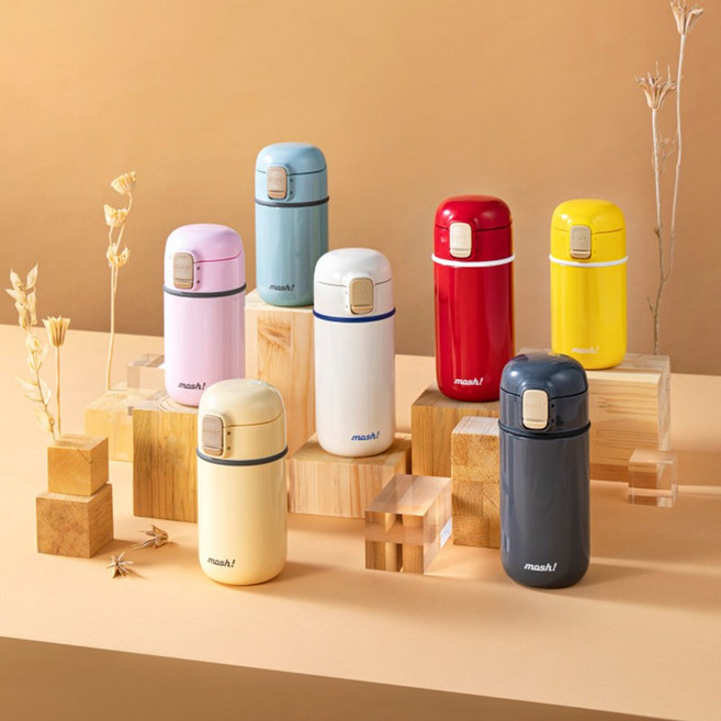 모슈 라떼 원터치 텀블러 360ml / 450ml, 옐로우, 1개