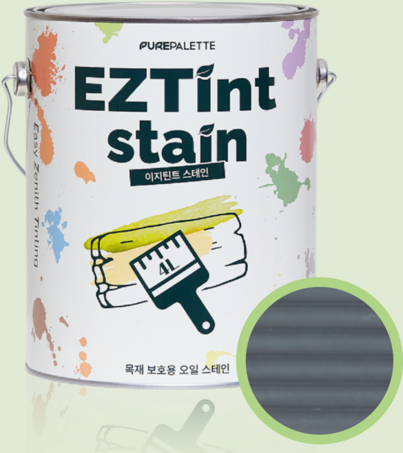 이지틴트 오일스테인 오일스텐 방부목페인트 4리터, 1개, 딥그레이, 4L